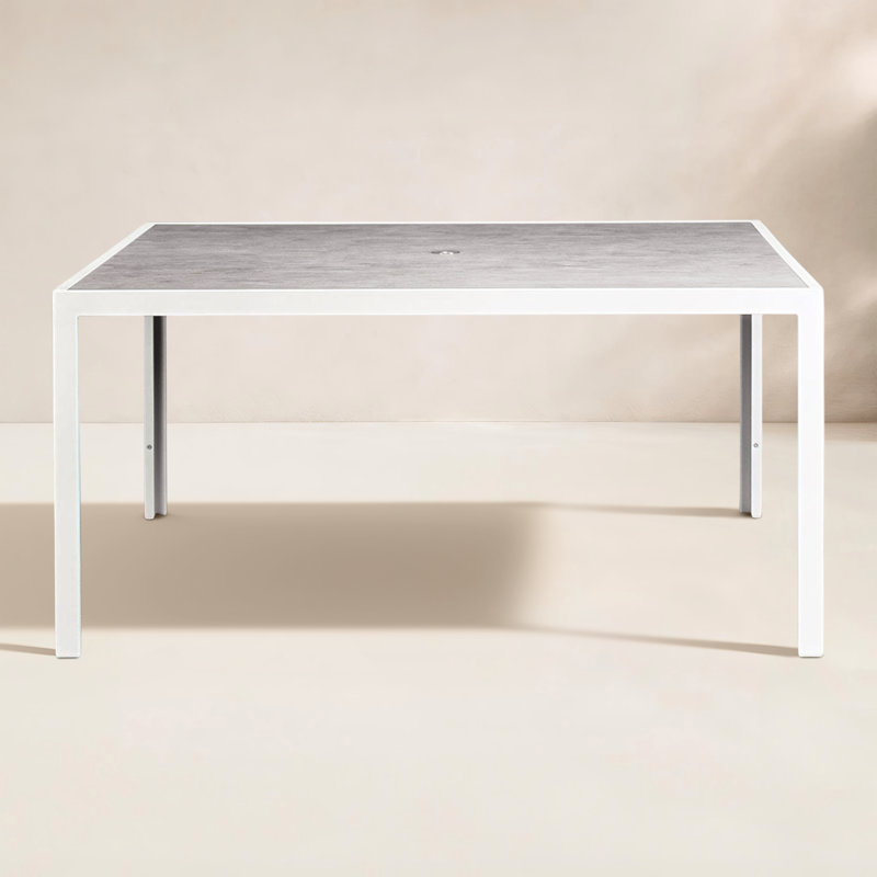 Staple Outdoor Square Dining Table, Slate, 29.5" H x 61" L x 61" D