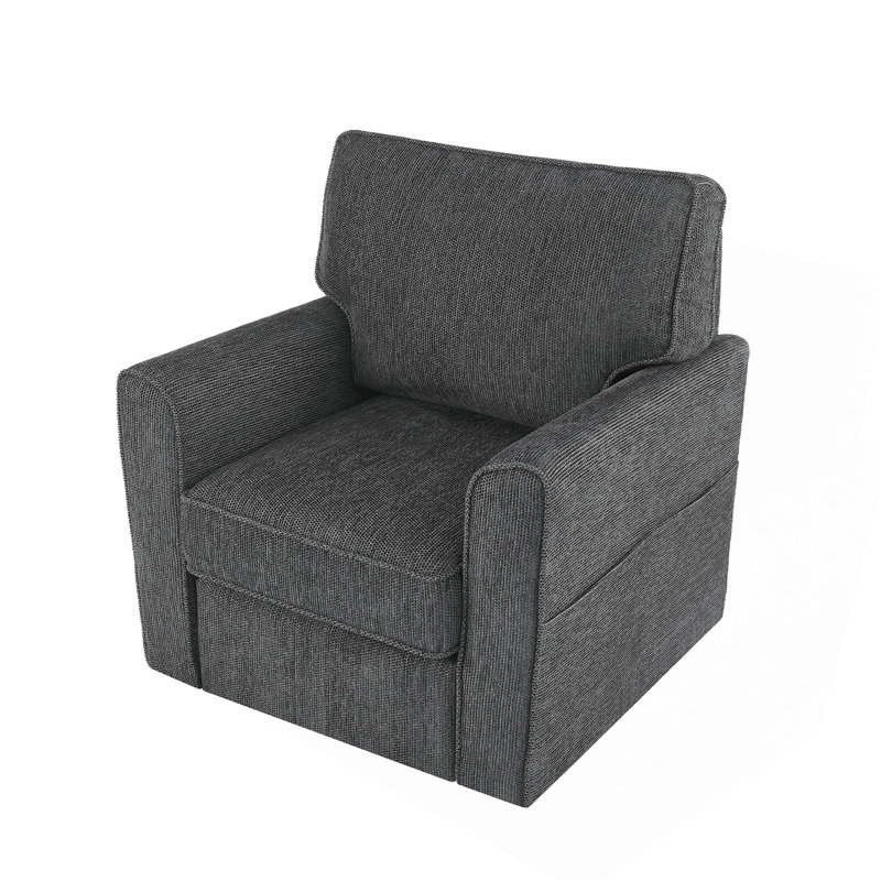 Fauteuil rembourré pivotant, Gris