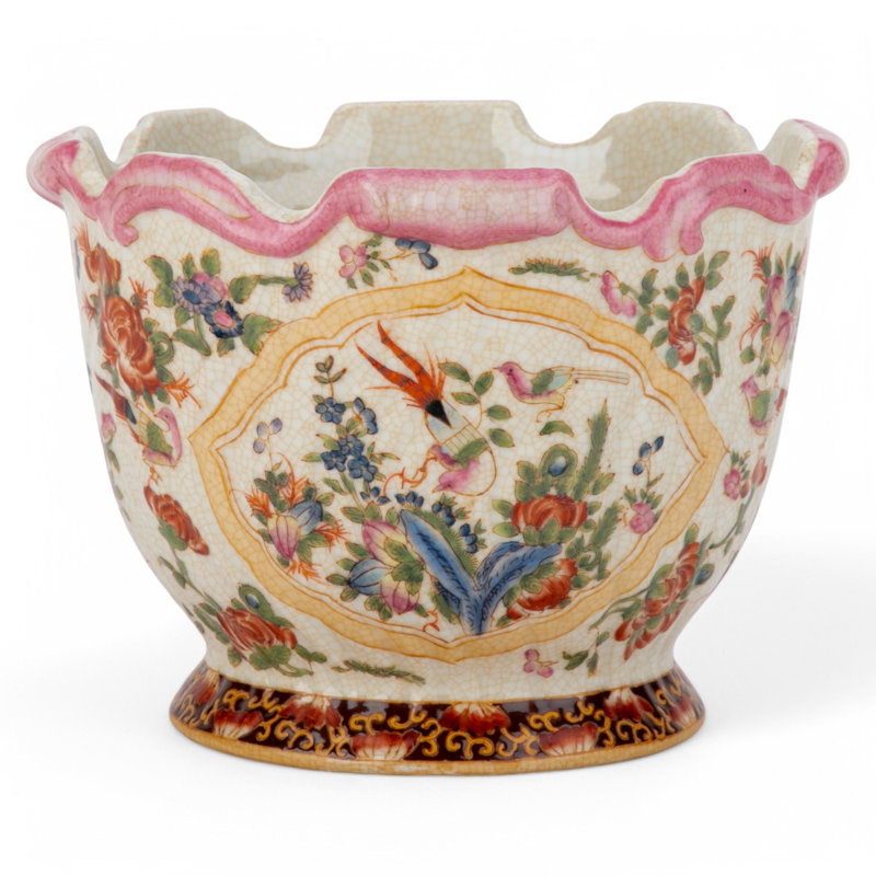 Porcelain Scallop Planter Regency