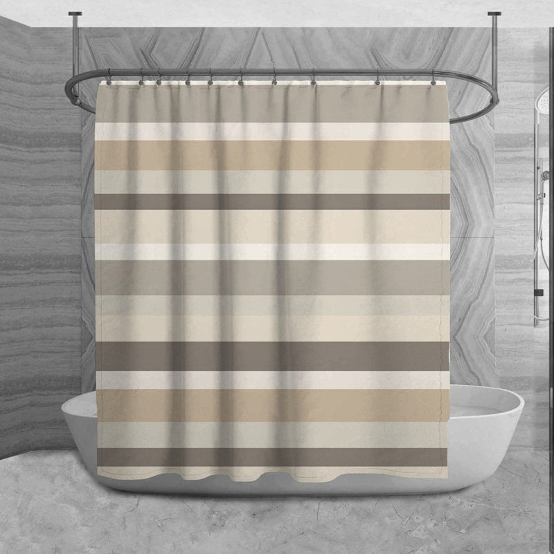 Décor de rideau de douche horizontal gris 40, H 73 po x l 70 po