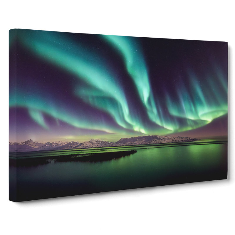 Aurora Borealis View - Wrapped Canvas, 40cm H x 60cm W x 3cm D