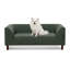 Modern Olive Green Pet Sofa with Backrest and Armrests - Elevated Dog Couch for Small to Medium Dogs, Stylish Indoor Furniture