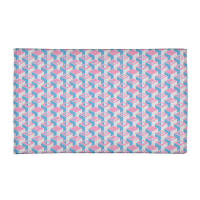 Tapis rose clair/gris/bleu clair skyscrapers light
