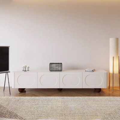 Meuble télé moderne de style crème de sel de mer