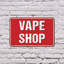 Enseigne en plastique 8 po x 12 po Vape Shop Street (paquet de 2)