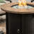 30Inch Round Fire Pit Table Propane Fire Table With Lava Rocks