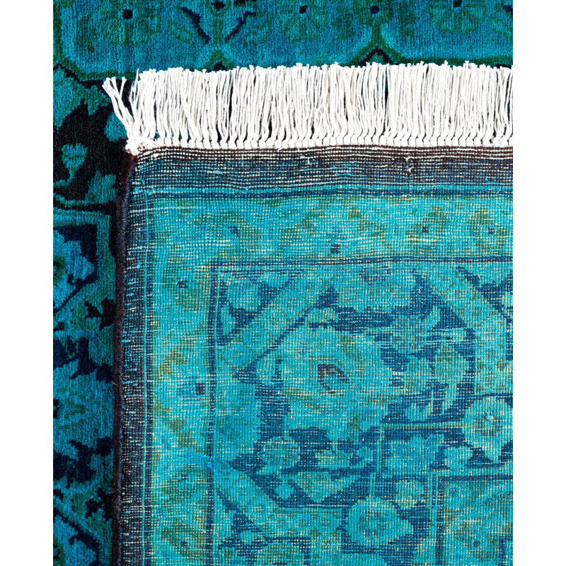 Overdyed One-of-a-Kind 4' 1" X 6' 1" Hand Knotted Area Rug