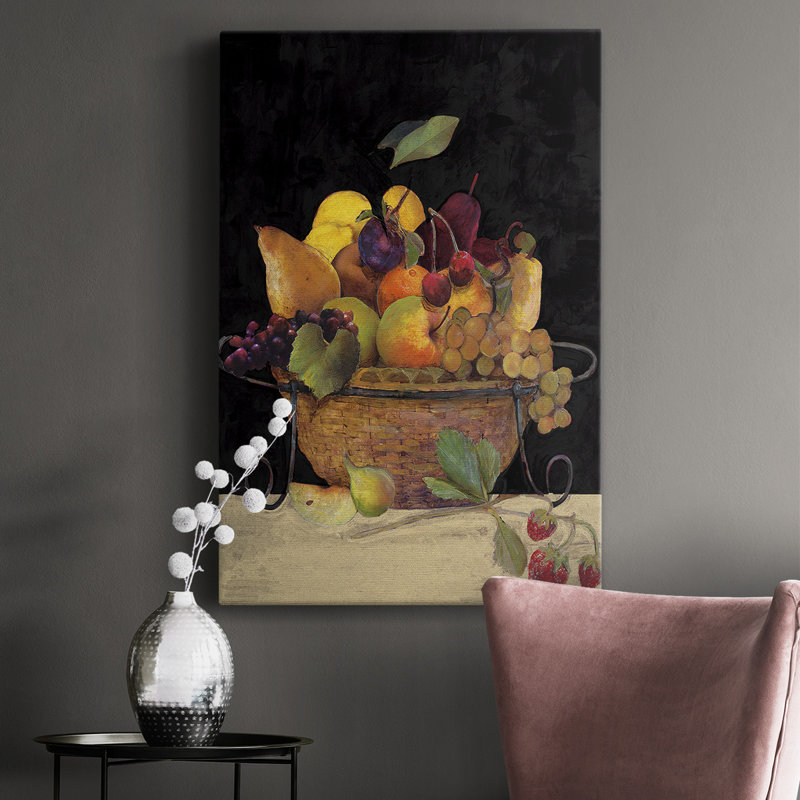 Fruit Basket II Revisit - reproduction sur toile tendue, H 18 po x l 12 po x P 1 po