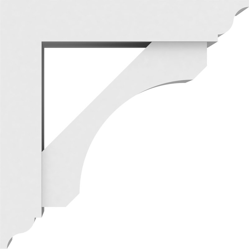 Support en uréthane standard standard avec extrémités traditionnelles, brun clair apprêté, H 12 po x l 5 po x P 12 po