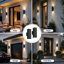 Paquet de 4 lampes murales d'extérieur DEL Dusk to Dawn avec aluminium, applique murale étanche IP65, lanterne murale moderne pour patio, porte, garage-953220431-953220465