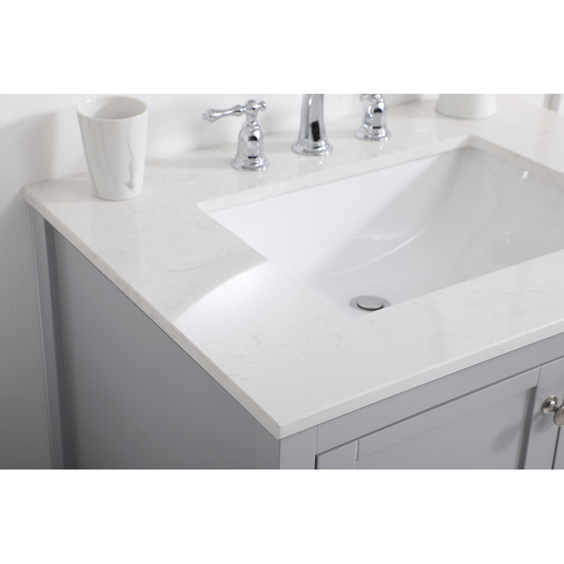 Ensemble de meuble-lavabo simple 30 po Krish, Gris