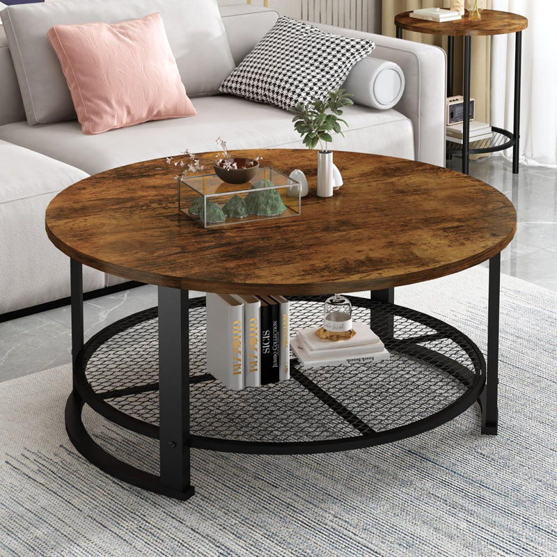 Ensemble de tables basses 3 pièces Modern, Bois brun