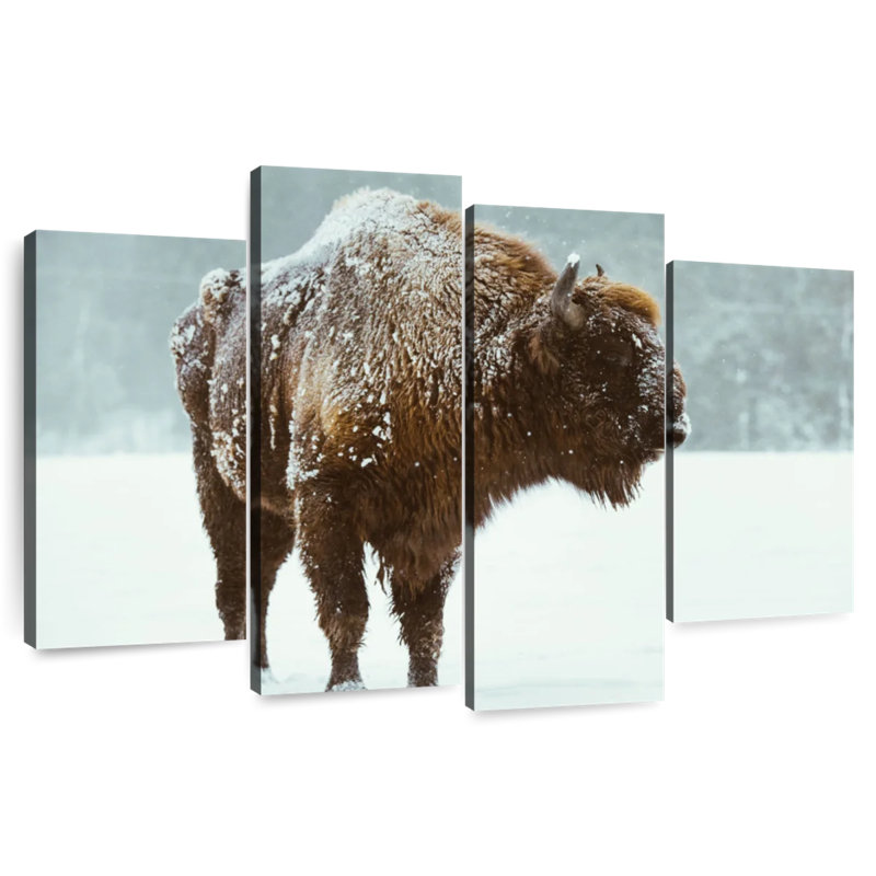 Brampt Snow Bison, 54" H x 84" W