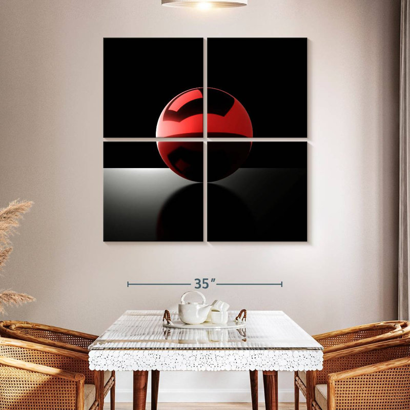Avery Red Chrome Ball, 45'' H x 45'' W