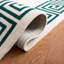 Tapis ivoire / vert en laine / coton touffeté à la main Diljana-2145723147