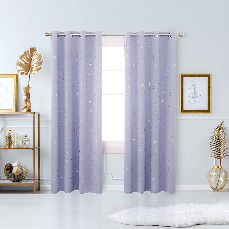 Makvala Room Darkening Curtain Pair, Light Purple, 52" W x 95" L