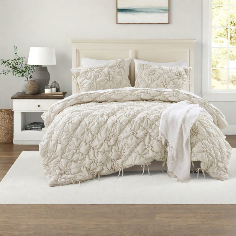 Ensembles de literie en microfibre douillette, grand confort floral à la maison