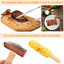 Ensemble de bâtonnets à rôtir en acier inoxydable 31,9 po télescopique télescopique Hot Dog fourchette de brochettes avec couteau fourchette à maïs pour barbecue