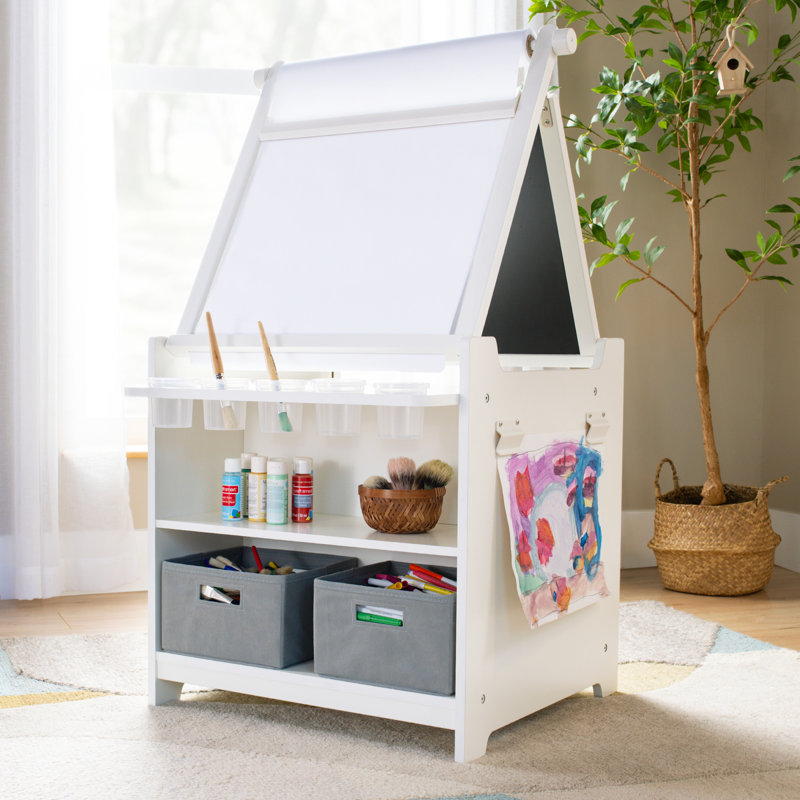 Chariot de bureau à chevalet - blanc, Blanc