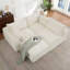 Canapé modulaire Cloud avec repose-pieds - Canapé convertible en L pour salon | Confort moelleux, aucun assemblage requis-123348182