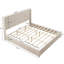 Cadre de lit plateforme en bois avec tête de lit, aucun sommier nécessaire, lit sur pied, assemblage facile, très grand lit, beige-129592062-129592066