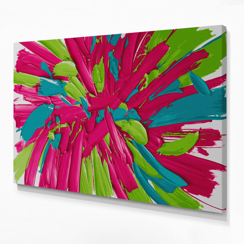 «Neo Expressionism 43», art mural sur toile rouge, H 16 po x l 20 po
