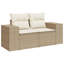 Ensemble de canapé de jardin Vidaxl beige, blanc crème