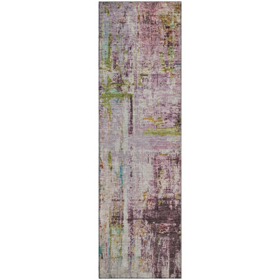 Premium Machine Washable Lyndhurst AMF1194 Abstract Rug