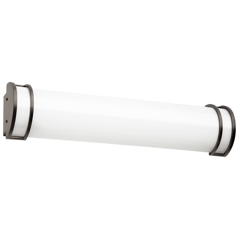 Éclairage de salle de bain 1 lumière DEL à intensité variable noir