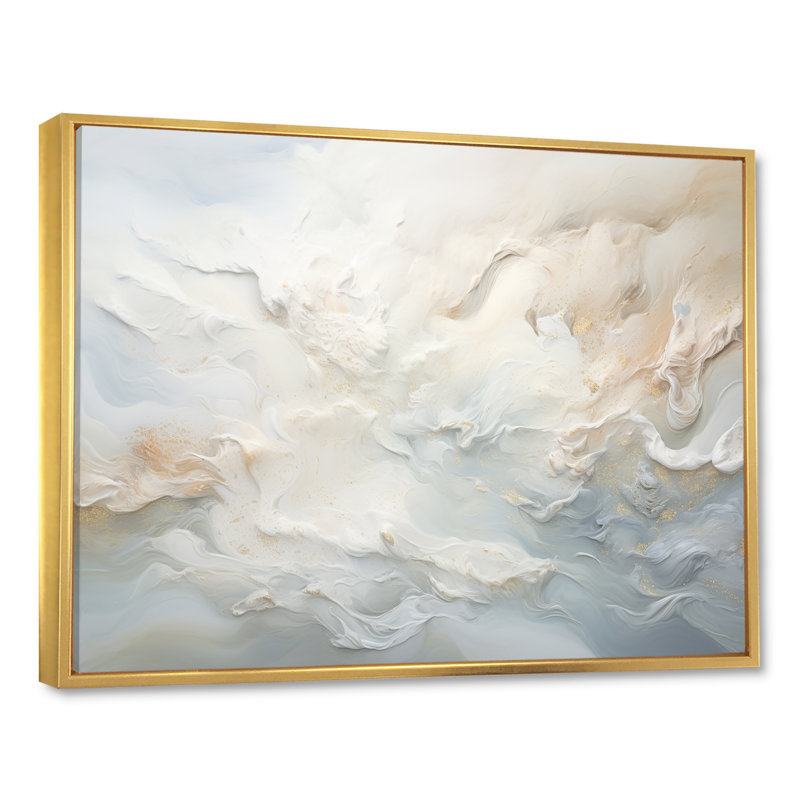 «Clouds Charm liquid Art II», reproduction, Cadre flottant doré, H 24 po x l 32 po x P 1 po