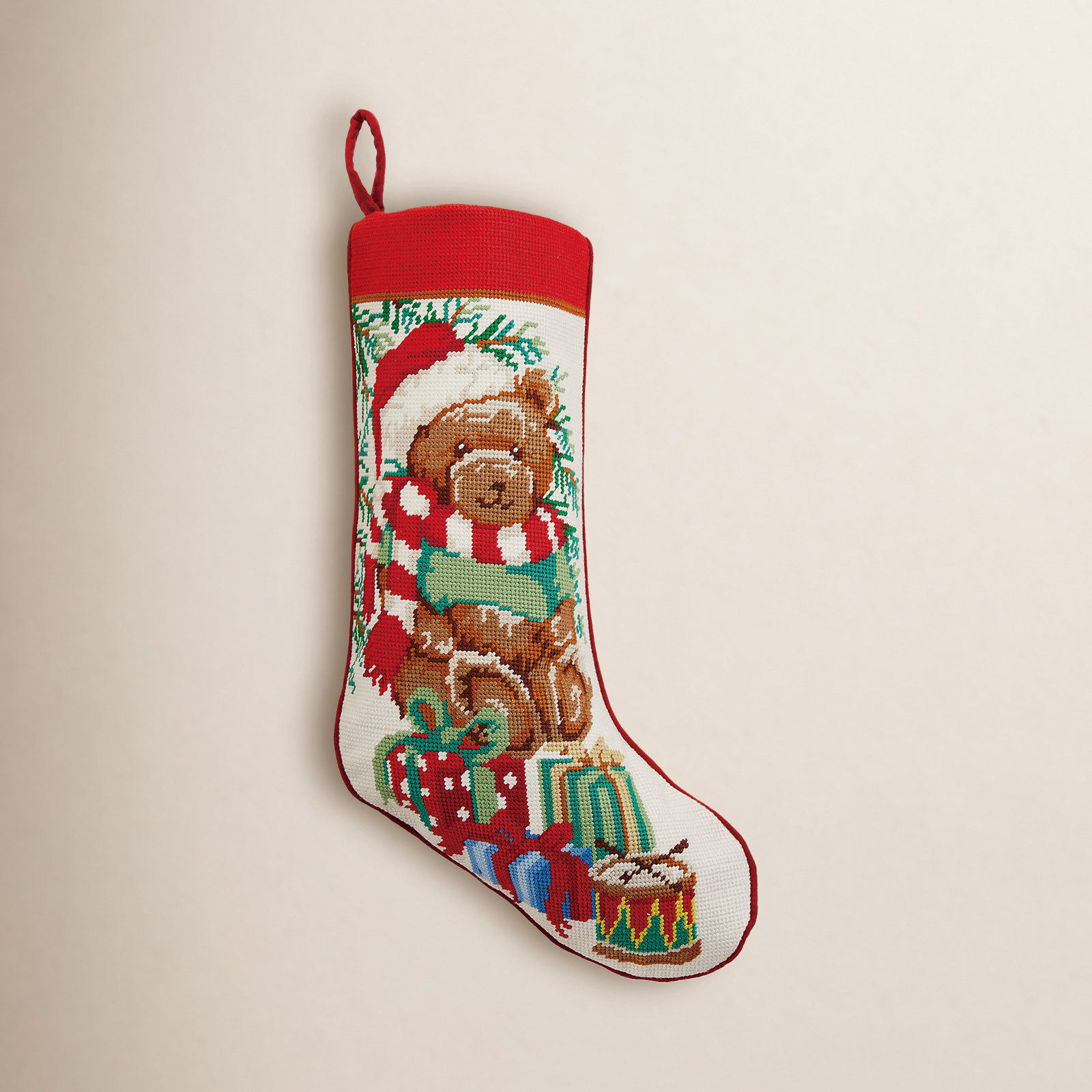 Mistletoe and Co. Needlepoint Stocking