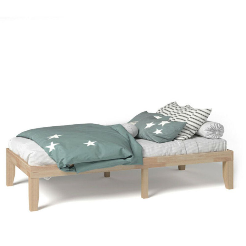 Lit plateforme 14 po Idom, Naturel, Lit simple