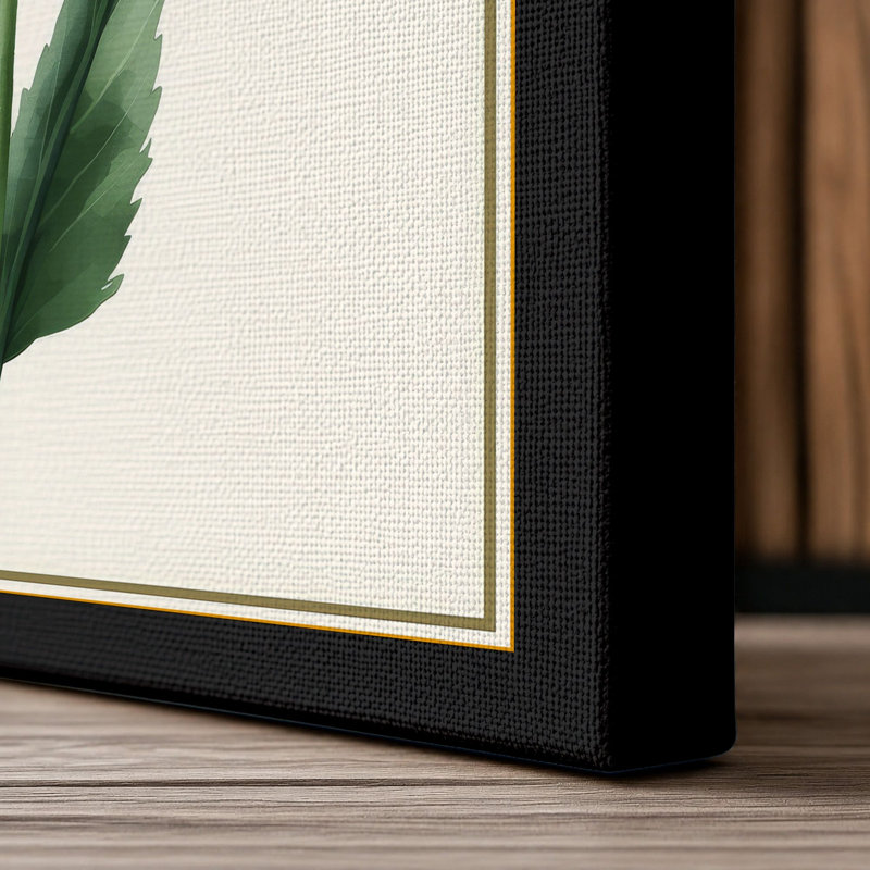 Pink Carnation Study Botanical - Wrapped Canvas, 18x12 - 45.7 x 30.5 cm, Black Border