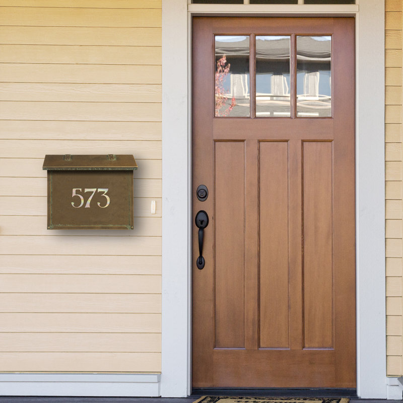 Boîte aux lettres murale classic, Oui, Or irisé, Vert nouveau