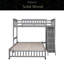 Lit superposé simple au-dessus de double en bois avec six tiroirs et tablettes flexibles, lit inférieur avec roulettes-1914209712