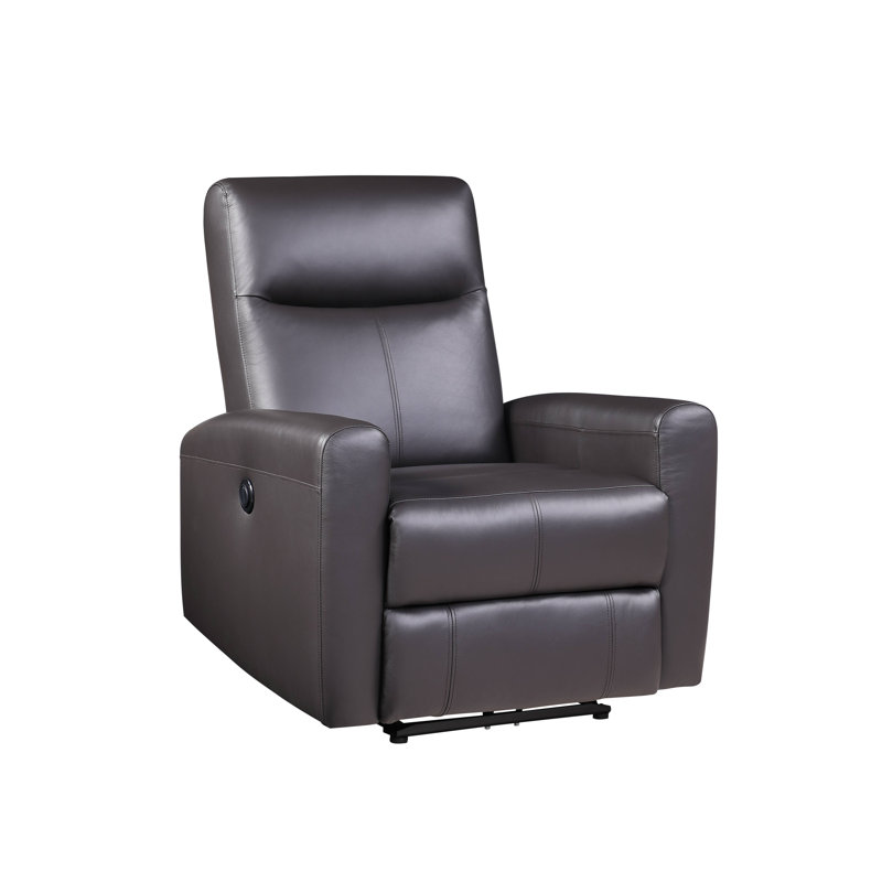 Fauteuil inclinable électrique en cuir fleur Deandre