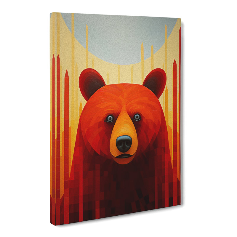 Bear Constructivism No.3 - Wrapped Canvas, 76cm H x 50cm W x 3cm D