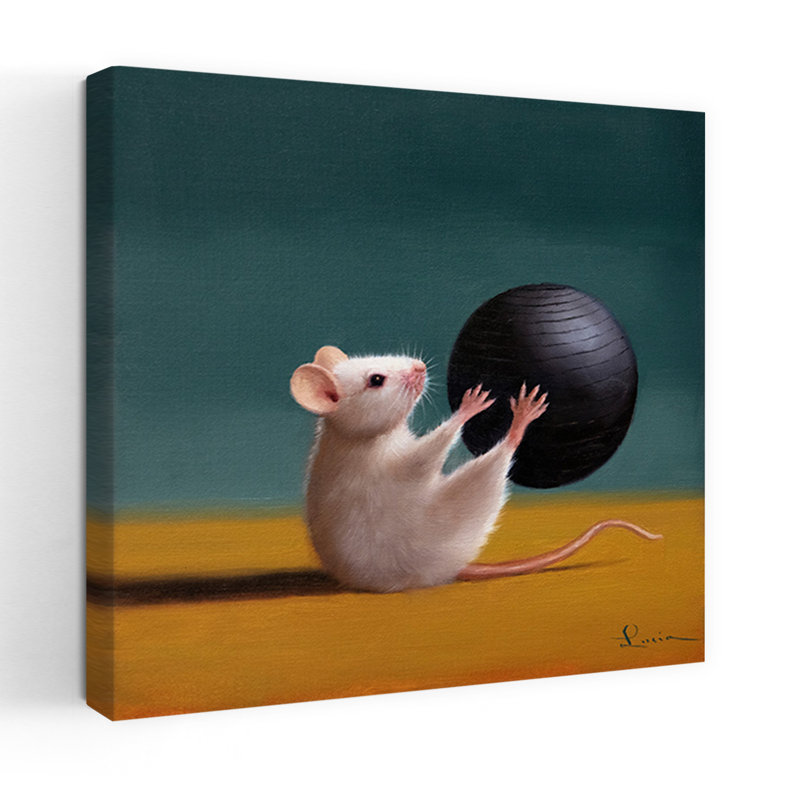 Gym Rat Grab And Pass, art urbain contemporain, H 18 po x l 18 po