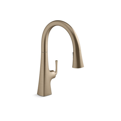 Graze Touchless Pull-Down Kitchen Sink Faucet with Voice Activation and Three-Function Sprayhead
