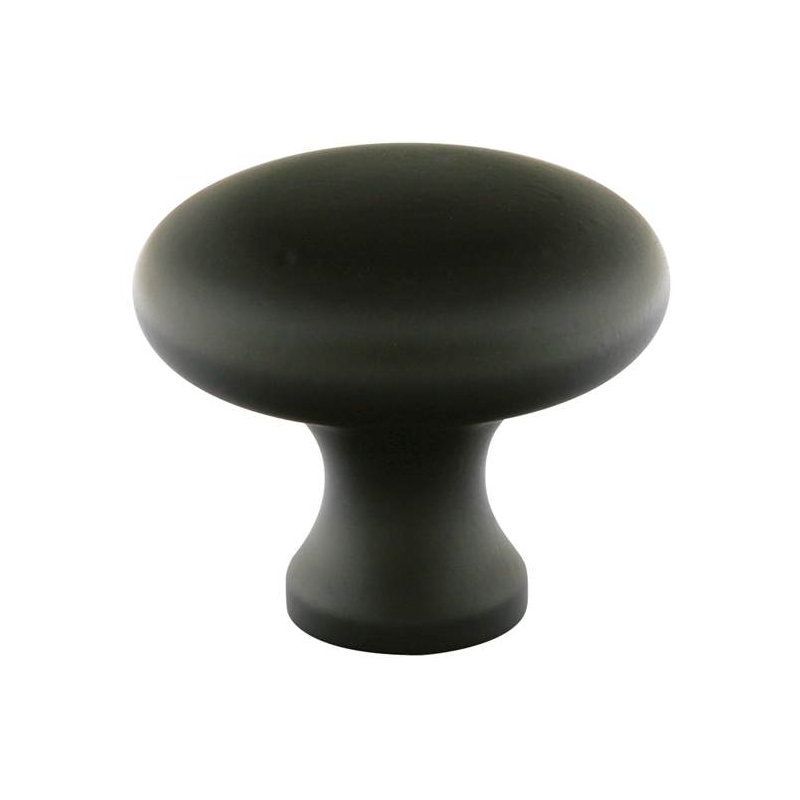 Providence Mushroom Knob, Flat Black, 1 1/4"