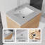 Meuble-lavabo flottant avec porte à fermeture douce, comptoir en marbre de culture et contreplaqué durable-131647587-131647591