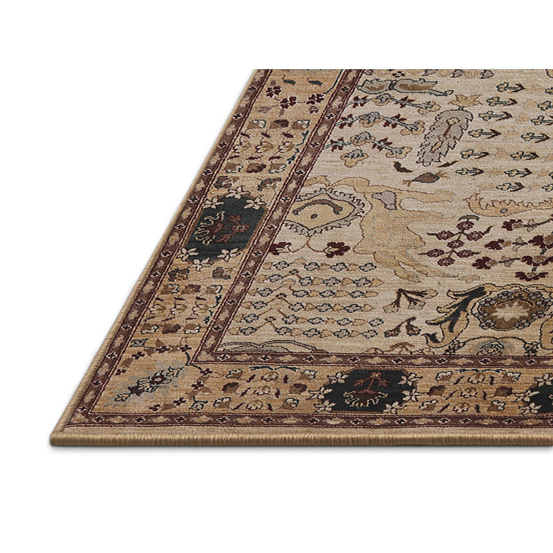 Tapis oriental beige / brun Harriston, Rectangle 8 pi x 12 pi