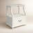 Aberdale 24 in. W 1 - Drawer Marble Top Nightstand, White-1762776485