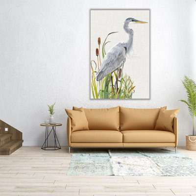 «Waterbirds and Cattails I», reproduction d'art sur toile