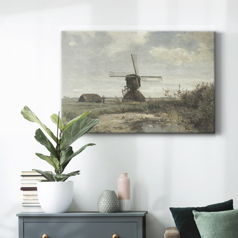Paysage rétro - IDC, H 19 po x l 28 po x P 1,5 po, Toile tendue