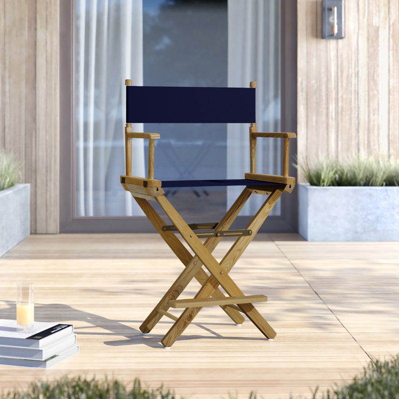 Chaise de réalisateur Alyzon, Bleu marine, Naturel