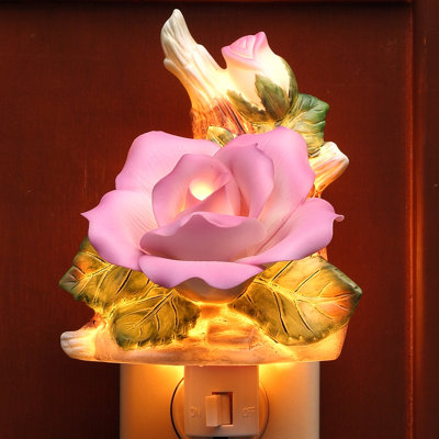 Veilleuse à brancher Rose violette