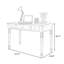 Bureau rectangulaire à 3 tiroirs en bois massif brun noisette-1159363668
