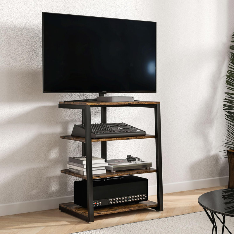 79cm H Media Shelves, Rustic Brown