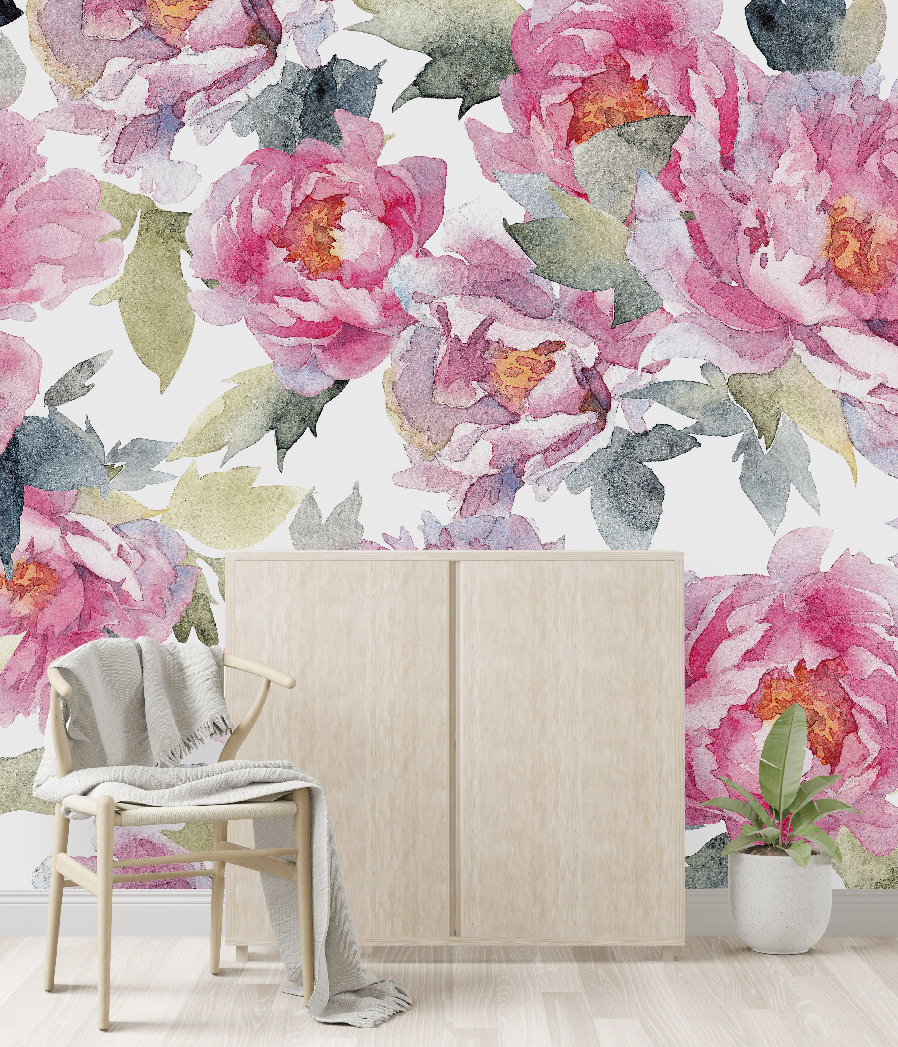 Red Barrel Studio® Peonies Wall Mural | Wayfair